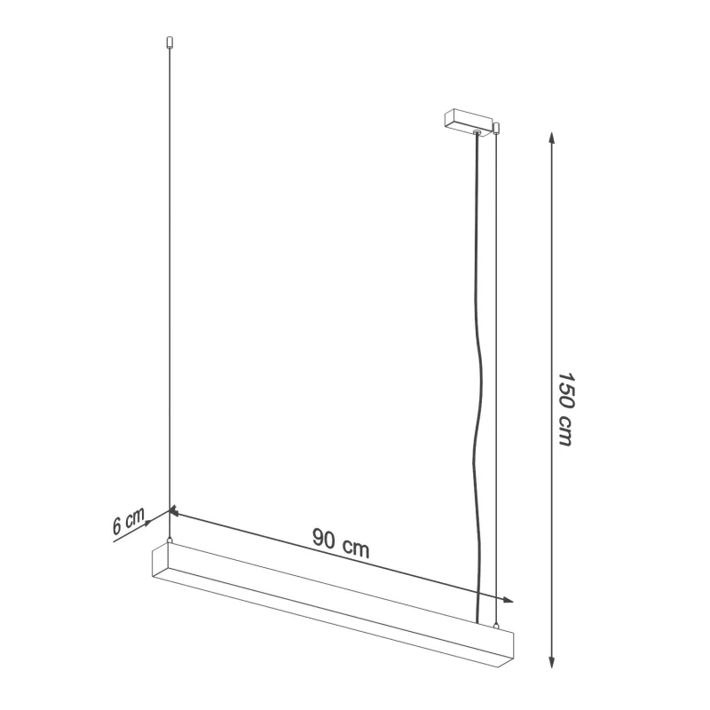 Suspension PINNE 95 noir