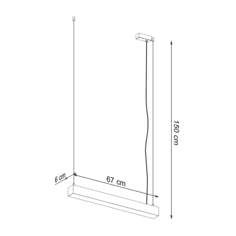 Suspension PINNE 65 gris