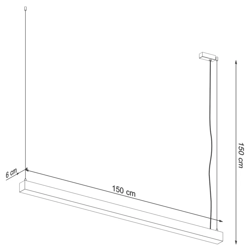 Suspension PINNE 145 noir
