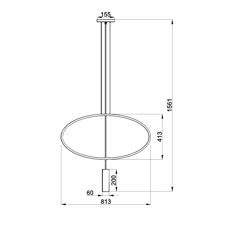 Suspension HOLAR 1 noir