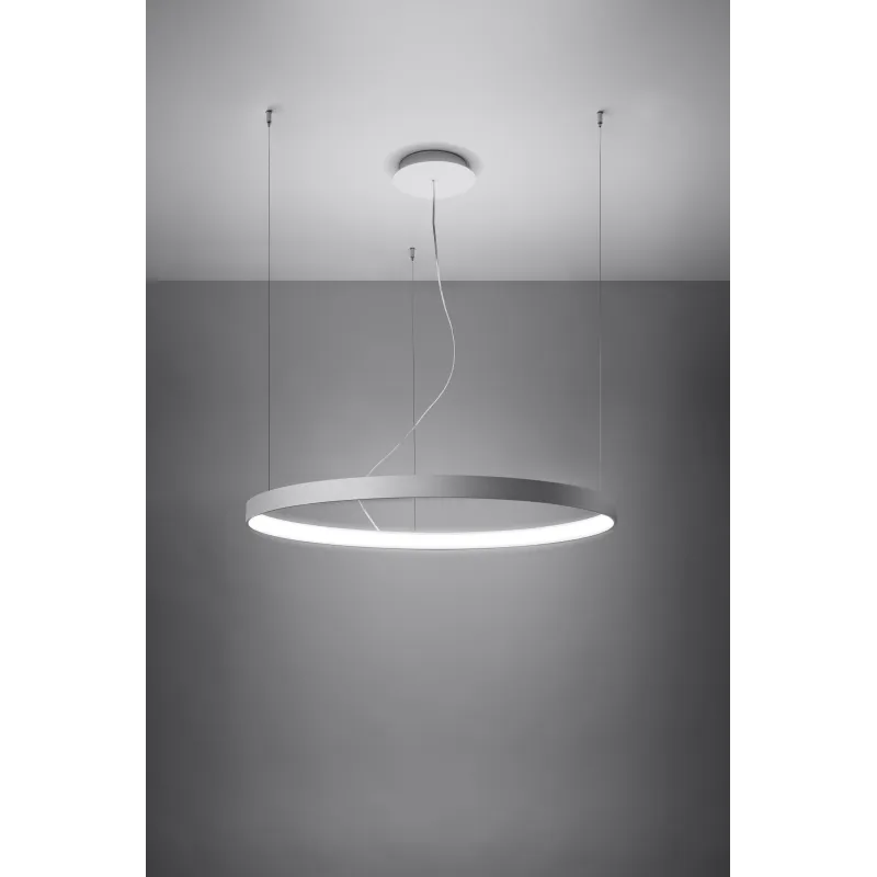 Suspension cercle chandelier RIO 78 noir 4000K