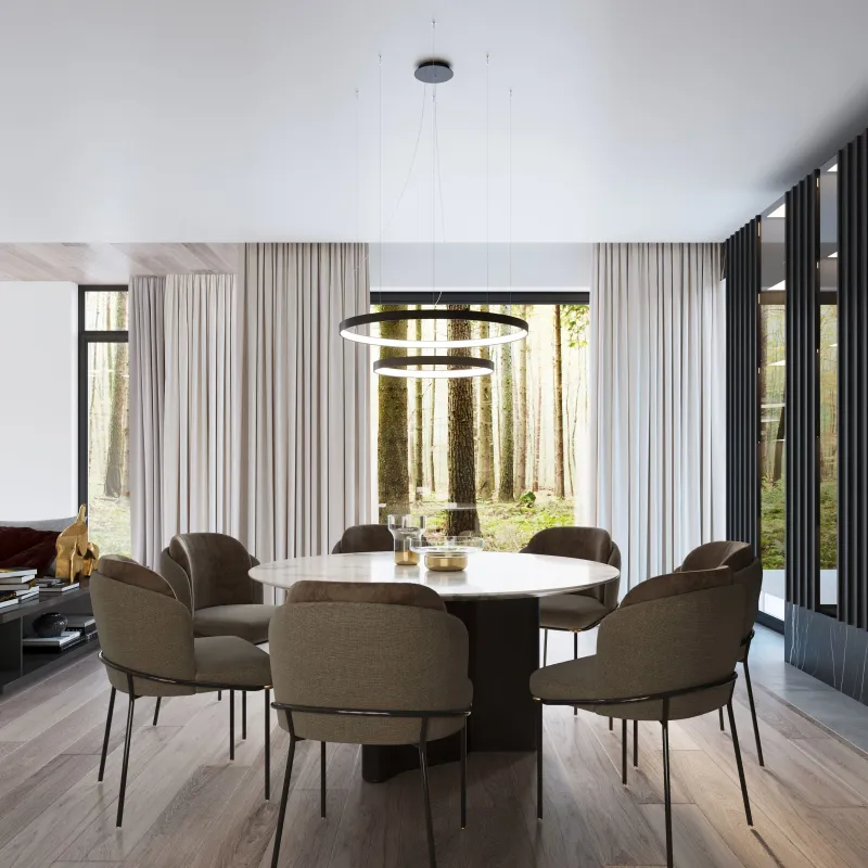 Chandelier RIO 2 55/78 noir 3000K