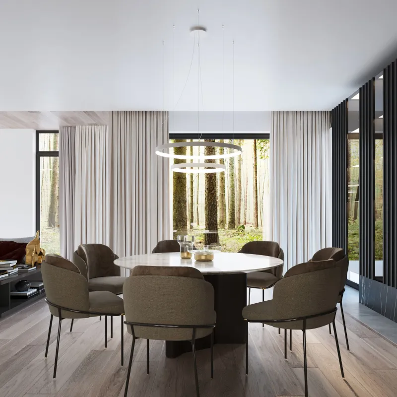 Chandelier RIO 2 55/78 noir 3000K