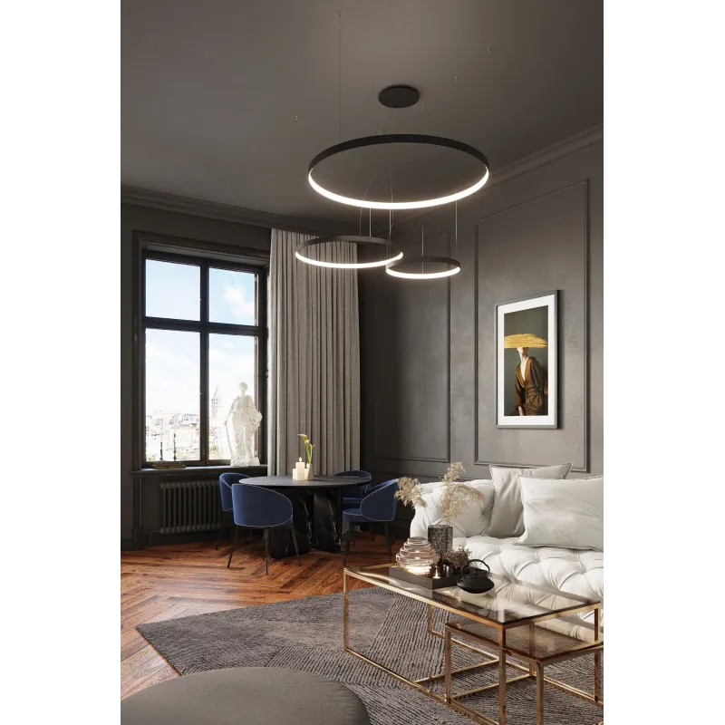 Chandelier RIO 110 noir 4000K