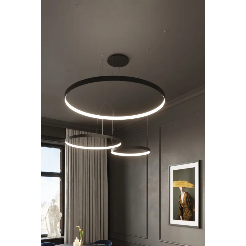 Chandelier RIO 110 noir 3000K