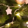 Guirlande led a piles décoration fêtes 2.2m etoile bois