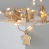 Guirlande led a piles décoration fêtes 2.2m etoile bois