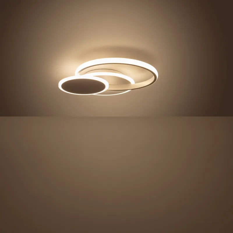 Plafonnier applique led 28w-40cm-cercle métal blanc