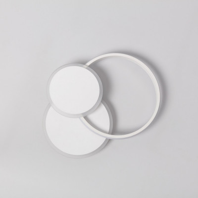Plafonnier applique led 28w-40cm-cercle métal blanc