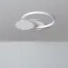 Plafonnier applique led 28w-40cm-cercle métal blanc