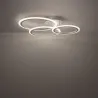 Plafonnier applique led 38w-66cm-cercle métal blanc