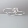 Plafonnier applique led 38w-66cm-cercle métal blanc