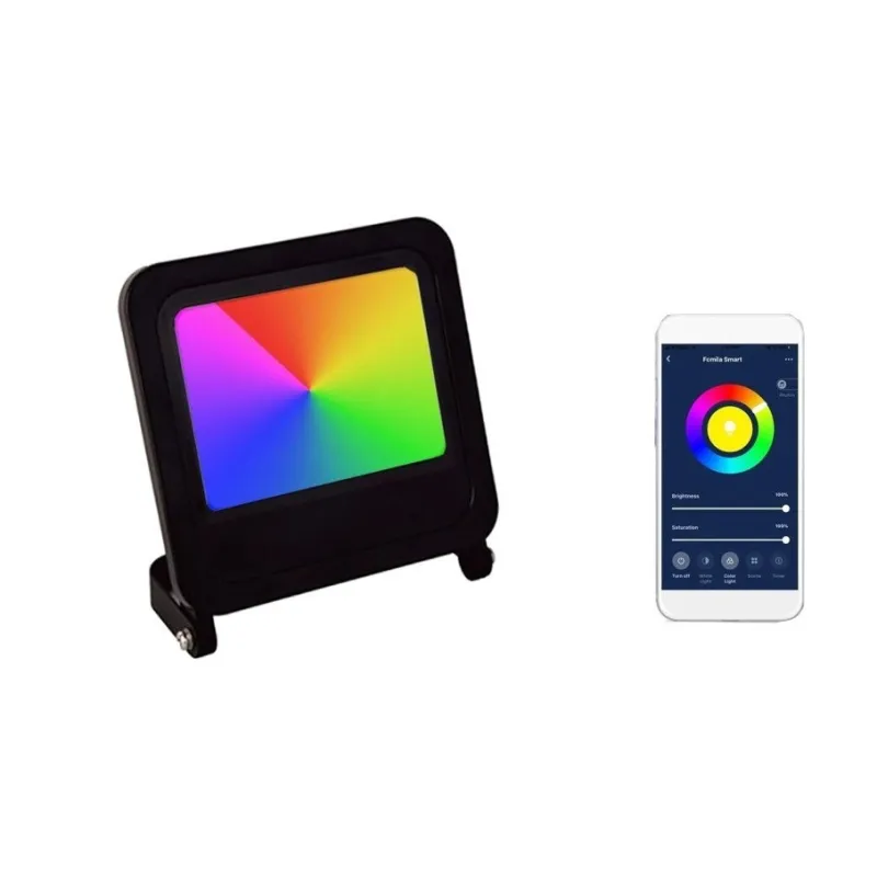 Projecteur led 30w rgb+cct wifi connecté smart variable tuya Alexa google