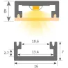 Suspension barre aluminium profilé led 50cm-100cm-150cm-200cm