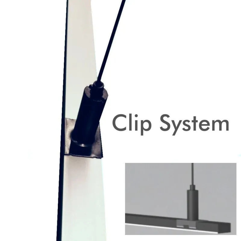 Suspension barre aluminium profilé led 50cm-100cm-150cm-200cm