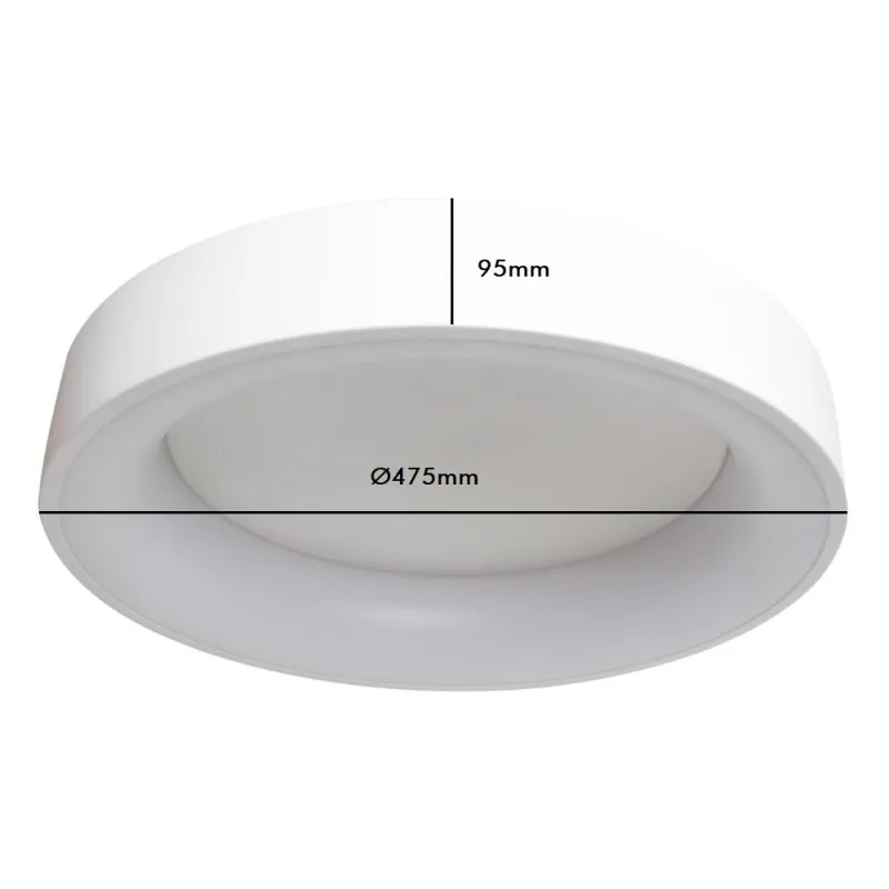 Plafonnier applique led cct télécommande 36w led 5500lm