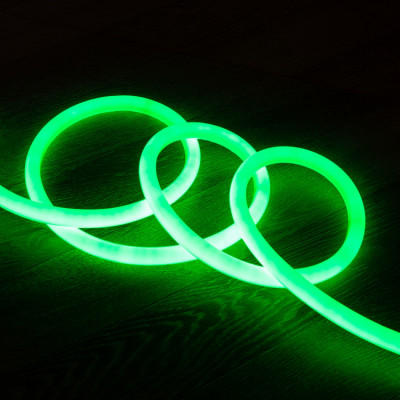 Ruban led 220v néon 360 flexible vert ip67 ultra lumière étanche enseigne extérieur