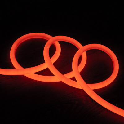 Ruban led 220v néon 360 flexible orange ip67 ultra lumière étanche enseigne extérieur