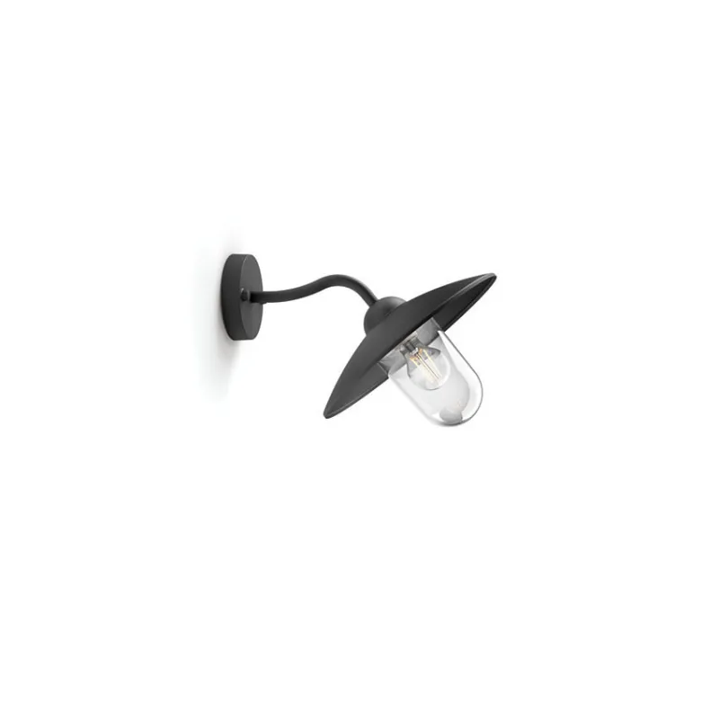 applique-exterieur-philips-noire-ip44-culot-e27