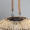 Lampe a poser solaire rotin étanche extérieur nomade lumineuse