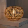 Lampe a poser solaire rotin étanche extérieur nomade lumineuse