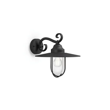 Applique extérieur Philips noire ip44 culot e27 bas