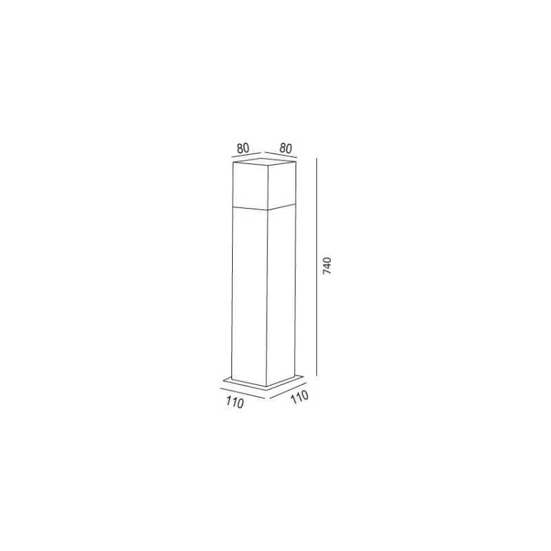 borne-de-jardin-noire-74cm-culot-e27-ip54-220v
