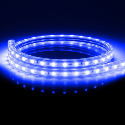 Ruban led strip 220v ip65 bleu flexible lumière ultra lumineux