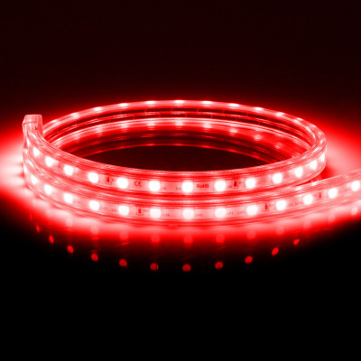 Ruban led strip 220v ip65 rouge flexible lumière ultra lumineux