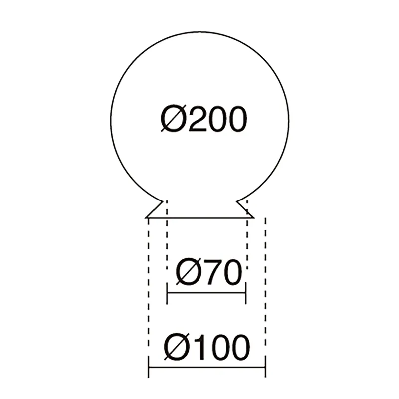 Globe opale Globos DEF Ø200 B