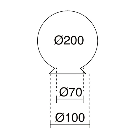 Globe opale Globos DEF Ø200 B