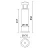 Borne MINI NICO IP65 E27 70W Anthracite