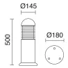 Borne NOVA IP65 LED SMD AC 15W 3000K Noir