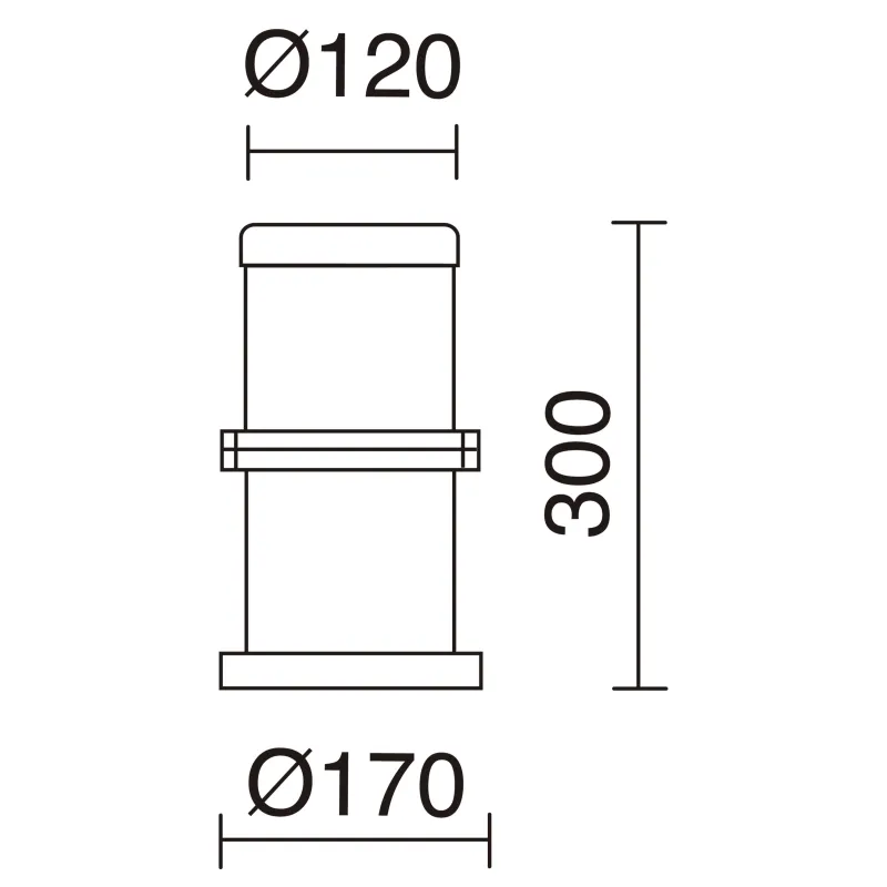 Borne OMO IP55 E27 23W Anthracite