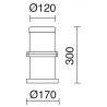 Borne OMO IP55 E27 23W Anthracite