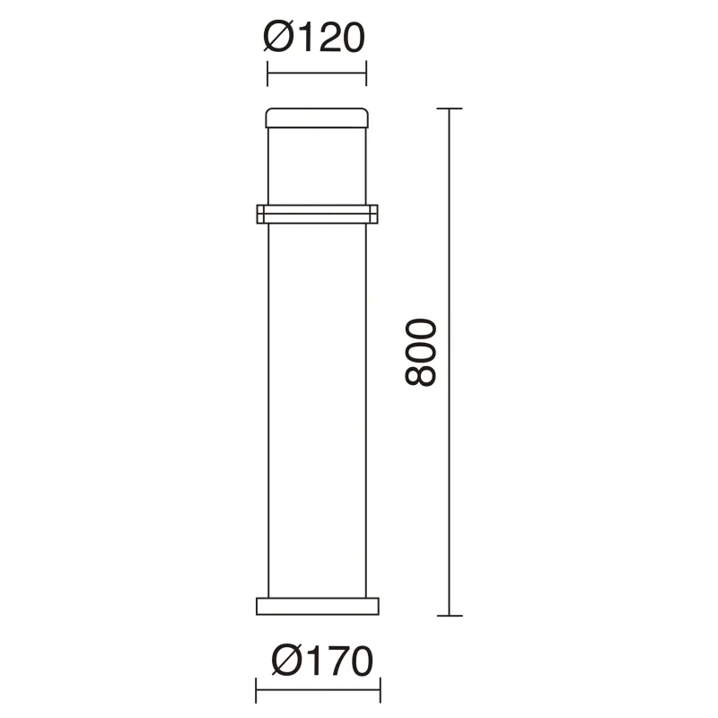 Borne OMO IP55 E27 23W Cuivre brun
