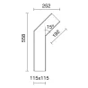 Borne CLINA IP55 LED COB 6W 3000K Noir