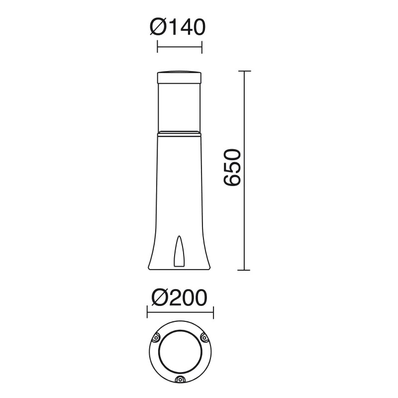 Borne MIRCO IP65 LED SMD 13W 4000K Noir