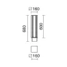 Borne AURA IP65 LED SMD 33W 4000K Noir