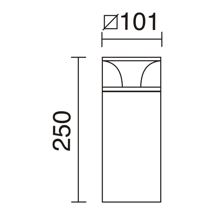 Borne ODIN IP65 LED SMD 6W 3000K Anthracite