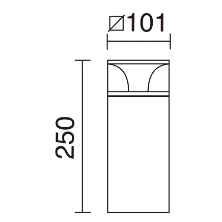 Borne ODIN IP65 LED SMD 6W 3000K Anthracite