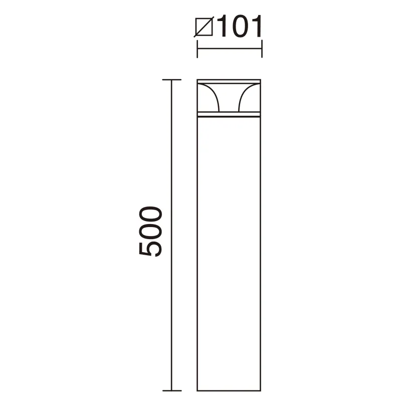 Borne ODIN IP65 LED SMD 6W 3000K Anthracite
