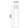 Borne ODIN IP65 LED SMD 6W 3000K Anthracite