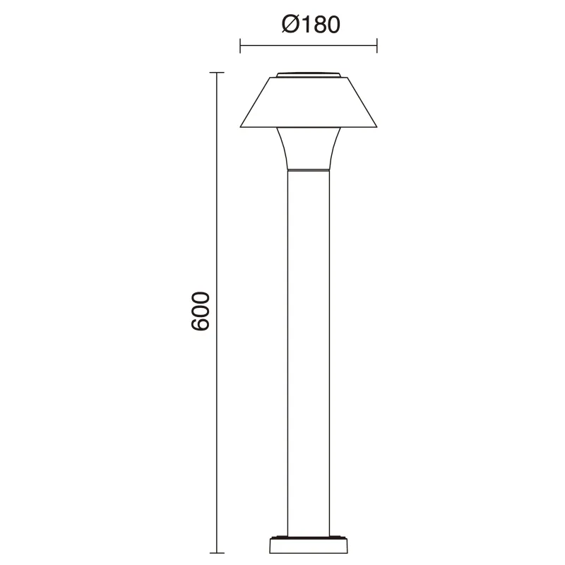 Borne BUCKET IP65 Phase Triac C LED SMD 10.50W 4000K Anthracite