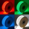 Ruban lumineux strip led 220v ip65 rgb flexible ultra lumière couleurs