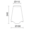 Lampe à poser NIZA IP44 E14 11W Blanc
