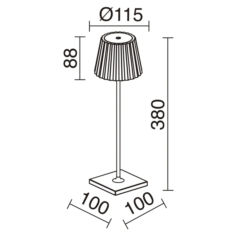 Luminaire mobile LITTA IP54 Touch dimming LED SMD 2.20W 3000K Noir
