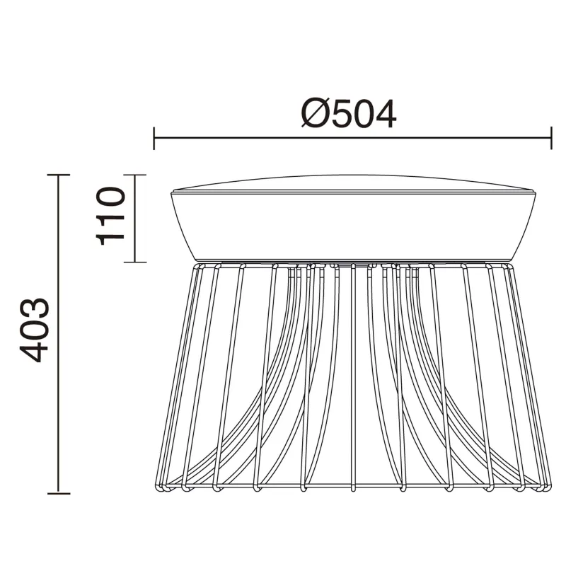 Tabouret lampe AIDA IP65 LED SMD 14.40W 3000K Anthracite