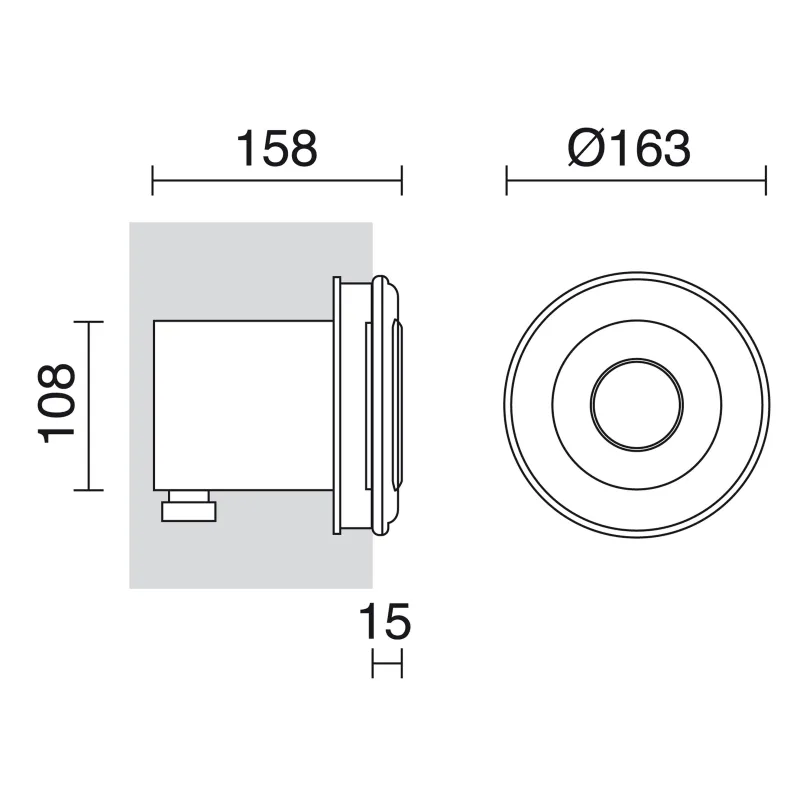 Encastré immergeable  PAL IP68 LED SMD 4W 5700K Blanc