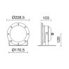 Spot immergeable GAMBLE-MAXI IP68 LED SMD 58W 5700K Acier inoxydable